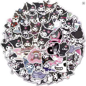 Adesivos Kuromi - pacote com 40 unidades